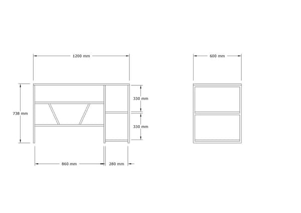 Study Desk Caste - Antracit