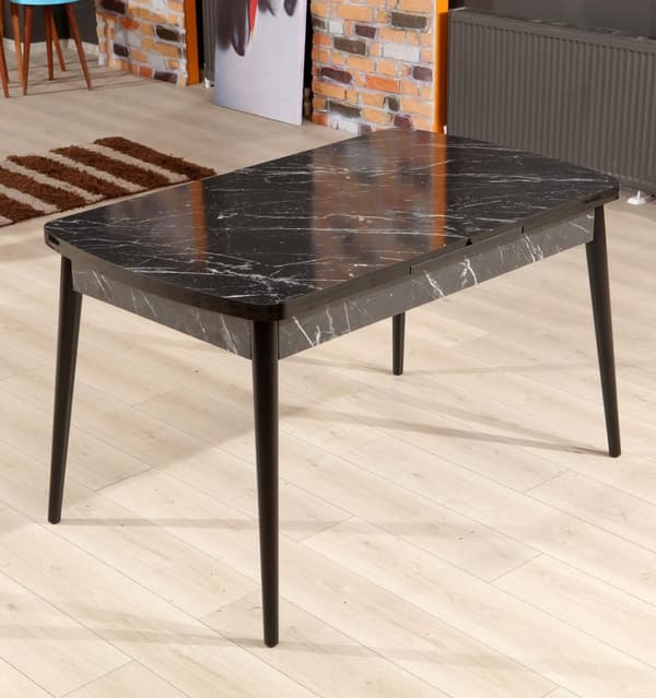 Utdragbart matbord Bendir - Svart