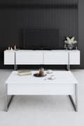 Miniatyrbild 3 av 6: Soffbord Luxe - Vit, Silver