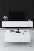 Miniatyrbilde 4 av 6: TV-stativ Lord - Hvit, Sølv