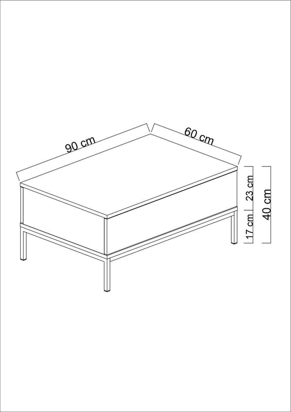 Coffee Table Lord - antrasitt, sølv