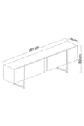 Miniatyrbilde 7 av 7: TV-stativ Luxe - Travertin, Sølv