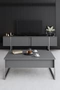 Miniatyrbillede 2 af 6: TV-enhed Luxe - antracit, sølv