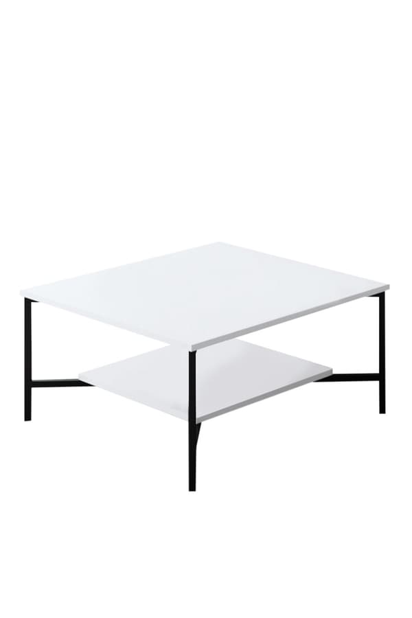 Sofabord Black Line - Hvid, Sort