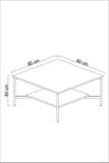 Miniatyrbillede 4 af 4: Sofabord Black Line - Hvid, Sort