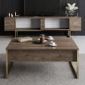 Miniatyrbilde 5 av 7: TV-stativ Luxe - Valnøtt, Gull
