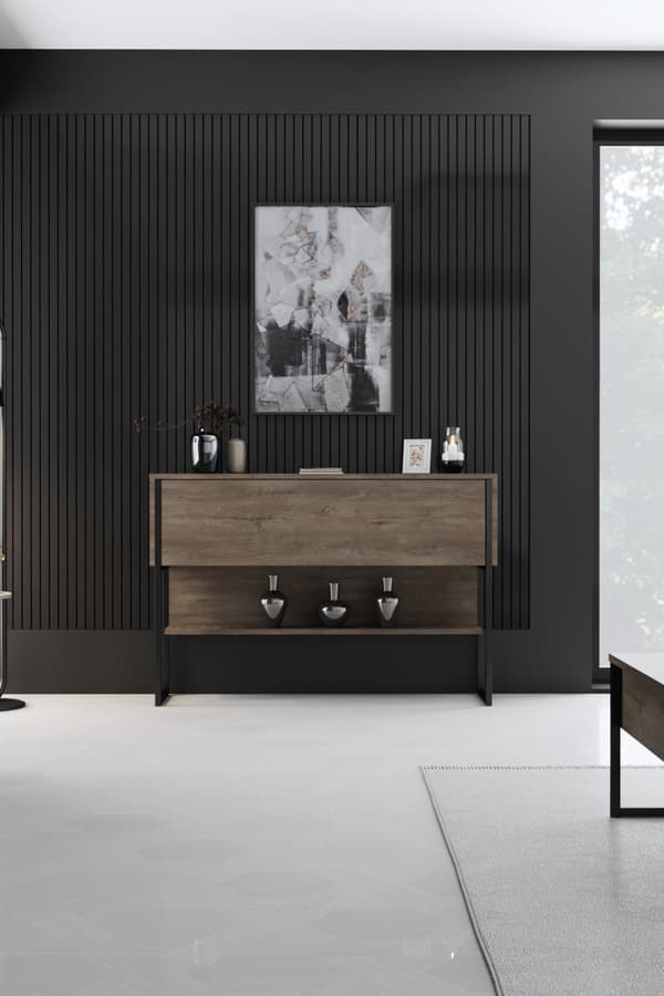 Dresser Luxe - musta, pähkinä