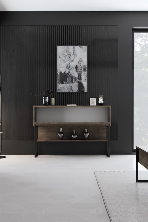 Dresser Luxe - musta, pähkinä