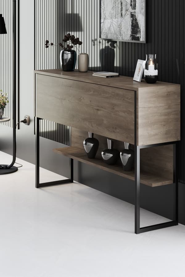 Dresser Luxe - musta, pähkinä