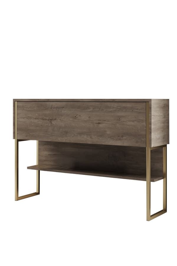 Kommod Luxe - Guld, Valnöt