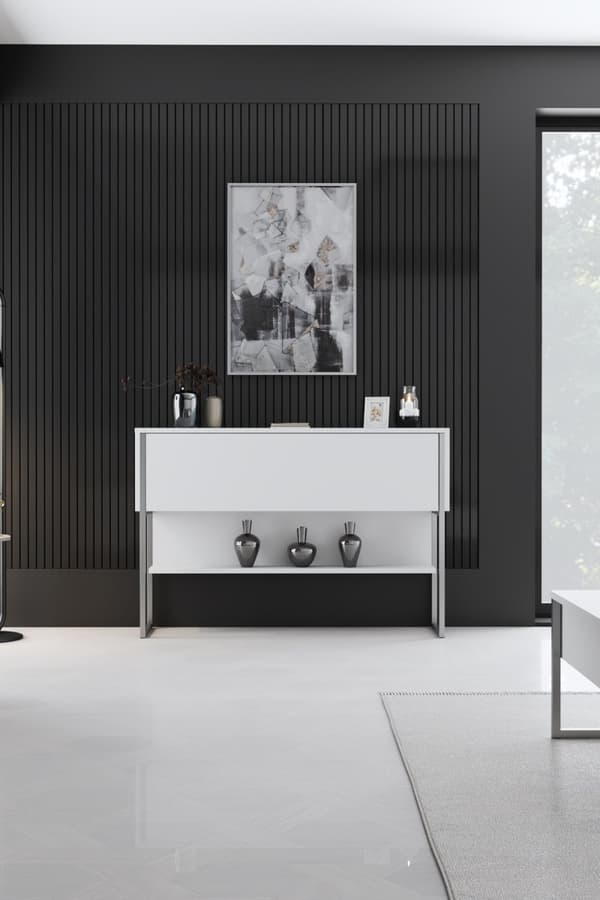 Kommod Luxe - Silver, Vit