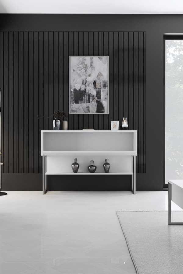 Kommod Luxe - Silver, Vit