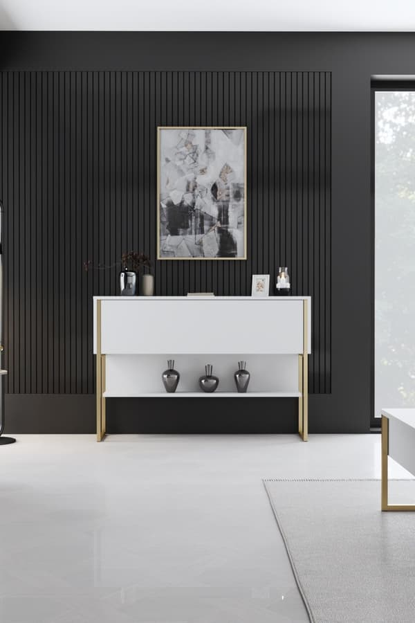 Dresser Luxe - kultaa, valkoinen