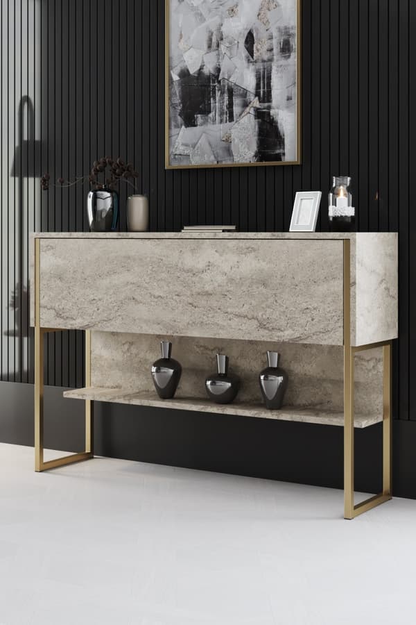 Dresser Luxe - travertiini, kulta