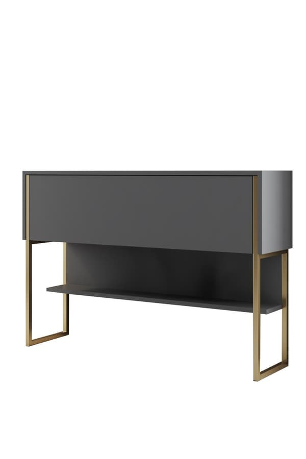 Kommode Luxe - Gull, antrasitt
