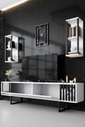 Miniatyrbilde 3 av 9: TV-enhet Chrome Line - Hvit, Sort