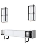 Miniatyrbilde 6 av 9: TV-enhet Chrome Line - Hvit, Sort