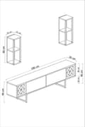 Miniatyrbilde 9 av 9: TV-enhet Chrome Line - Hvit, Sort