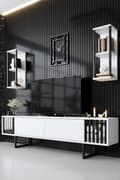 Miniatyrbilde 1 av 9: TV-enhet Chrome Line - Hvit, Sort