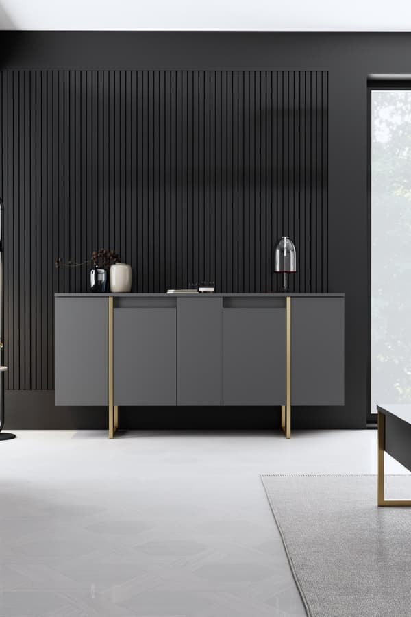 Console Luxe - antracit, guld