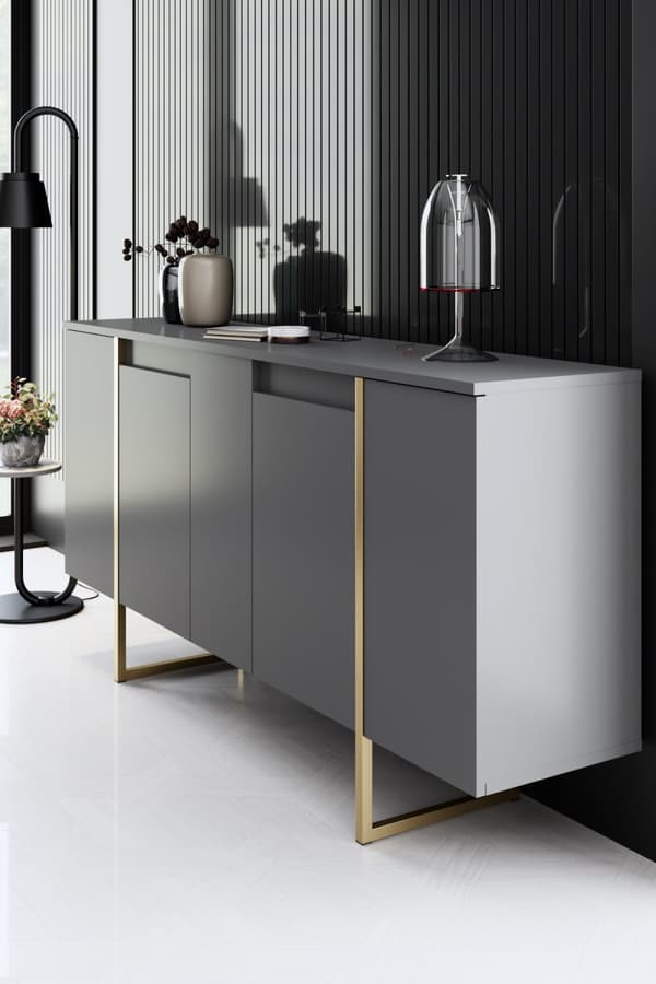 Console Luxe - antracit, guld