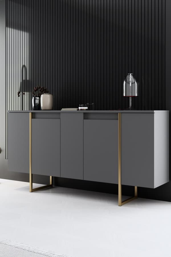Console Luxe - antracit, guld