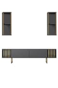 Miniatyrbild 7 av 9: TV-enhet Gold Line - antracit, svart