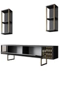 Miniatyrbild 8 av 9: TV-enhet Gold Line - antracit, svart