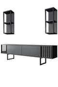 Miniatyrbilde 6 av 9: TV-enhet Chrome Line - antrasitt, svart