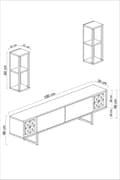 Miniatyrbilde 9 av 9: TV-enhet Chrome Line - antrasitt, svart