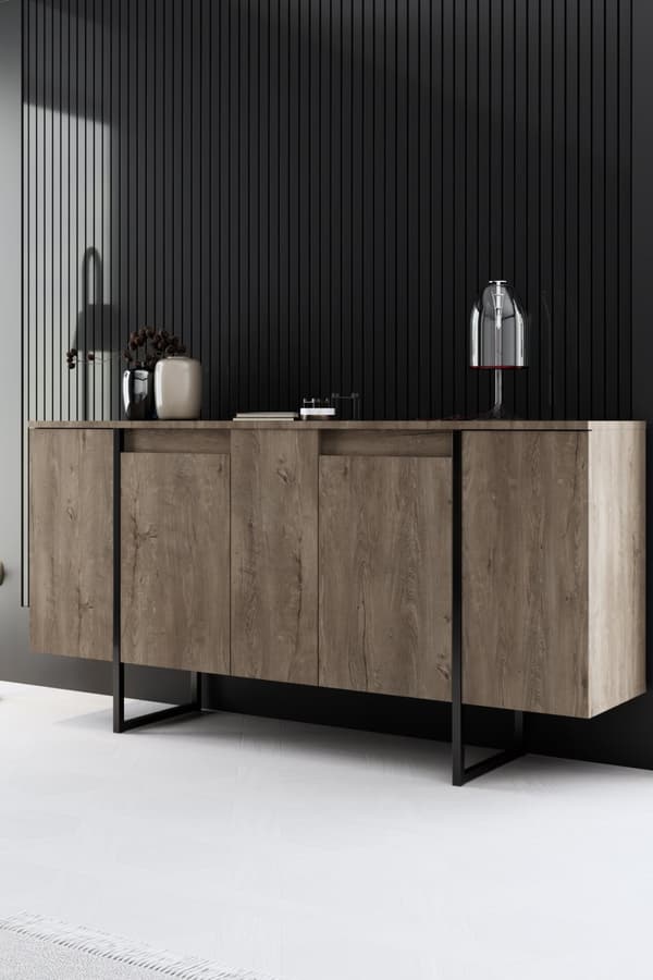 Console Luxe - Valnöt, Svart