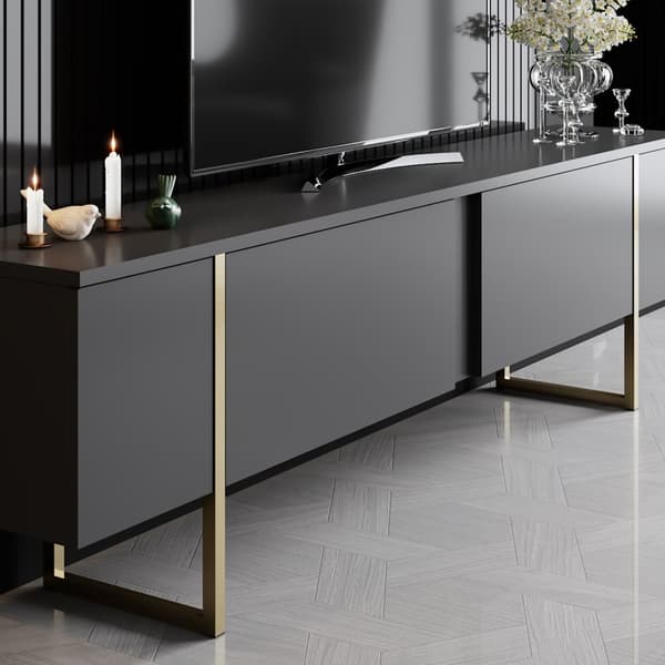 Stue Møbelsæt Luxe Sæt - Antracit, Guld