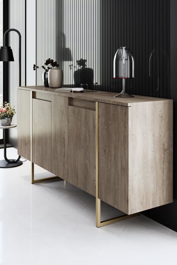 Console Luxe - Valnöt, Guld
