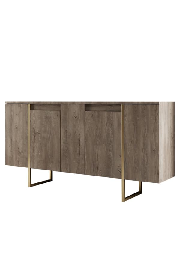Console Luxe - Valnöt, Guld