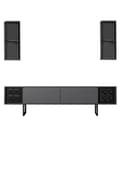 Miniatyrbild 7 av 9: Vardagsrumsmöbler Set Black Line Set - Antracit, Svart