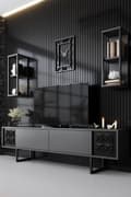 Miniatyrbild 2 av 9: Vardagsrumsmöbler Set Black Line Set - Antracit, Svart