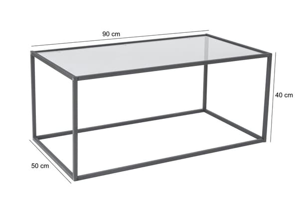 Salongbord Lizbon - Røkt glass