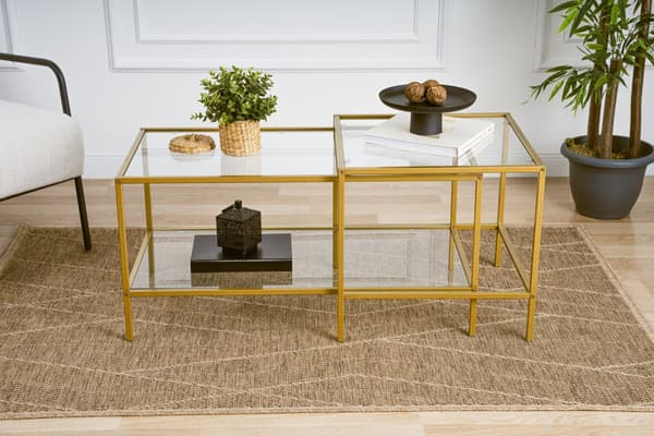Sofabordssæt Sevay - Guld