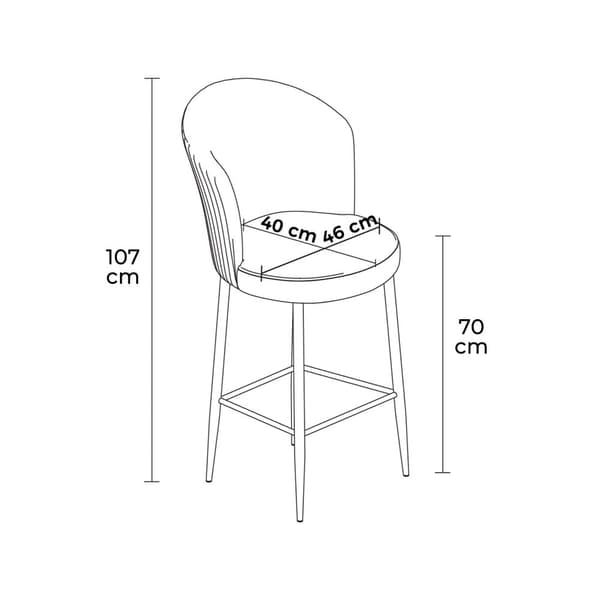 Barstolsset (2 delar) Fora - Cappuccino, Svart