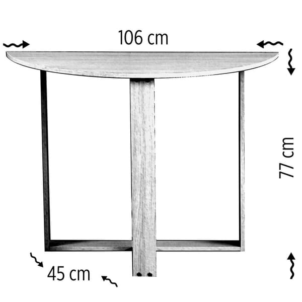Study Desk Middle - Valnød