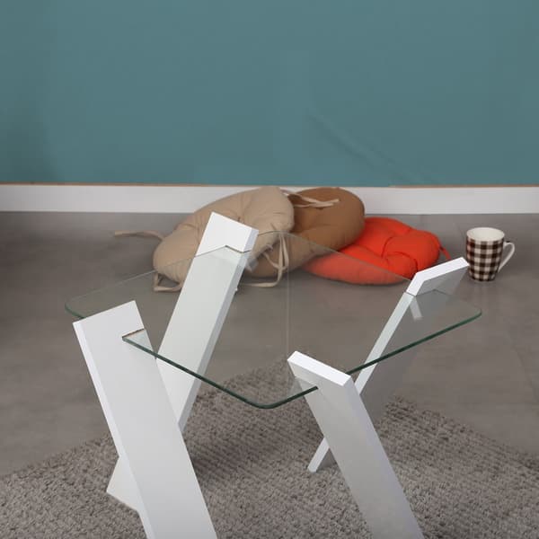 Sofabord Roman Mini - Skinnende Hvid