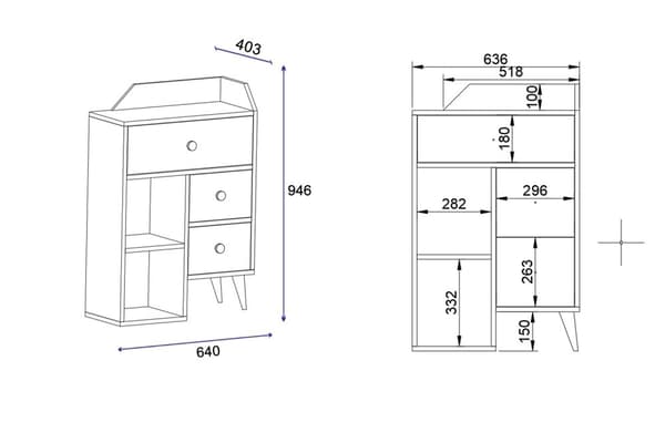 Dresser Star - Atlantic Pine, Black