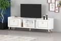 Miniatyrbilde 3 av 6: TV-stativ Rudy v2 - Hvit, Gull