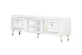 Miniatyrbilde 4 av 6: TV-stativ Rudy v2 - Hvit, Gull