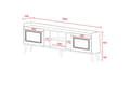 Miniatyrbilde 6 av 6: TV-stativ Rudy v2 - Hvit, Gull