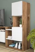 Miniatyrbilde 3 av 6: TV-enhetstårn - Hvit, valnøtt