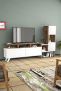 Miniatyrbilde 1 av 6: TV-enhetstårn - Hvit, valnøtt