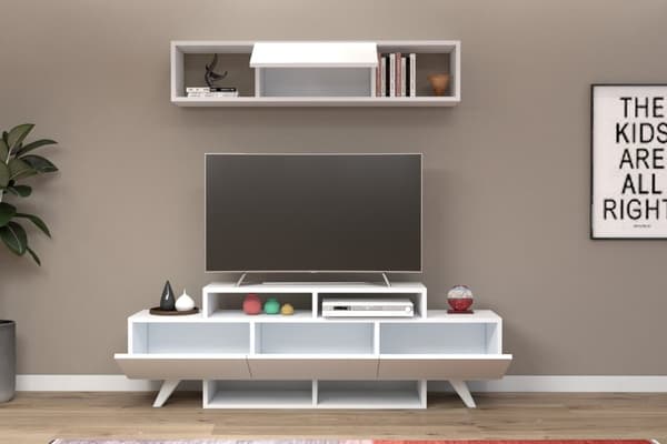 TV-enhet Alwin-enhet - Hvit