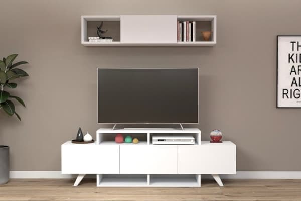 TV-enhet Alwin-enhet - Hvit