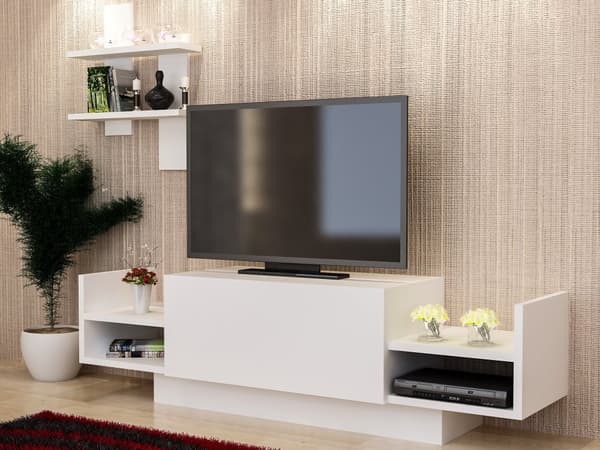 TV-enhet Bahar - Hvit